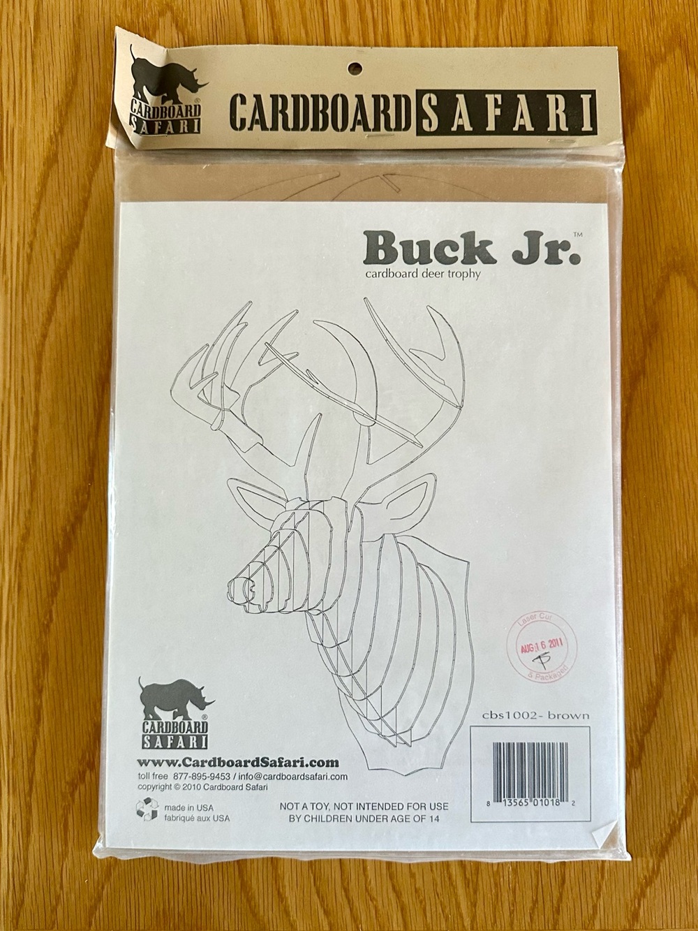 NISP Cardboard Safari Buck Junior - Mounted Deer Stag Head Trophy